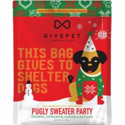 GivePet Dog Treats Holiday Grain-Free Pugly Sweater - 6 Oz  