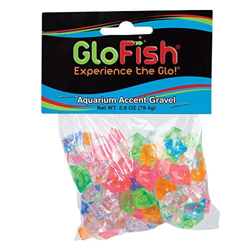 Glofish Aquarium Gravel Accent Gems Freshwater Gravel - Multi - 2.8 Oz  