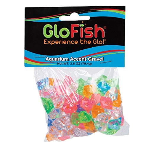 Glofish Aquarium Gravel Accent Gems Freshwater Gravel - Multi - 2.8 Oz