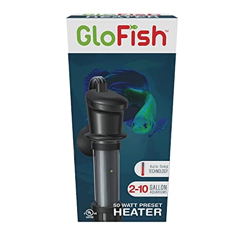 Glofish Aquarium Heater Submersible Fish Tank Heater - 50 Watt - 2 - 10 Ga  