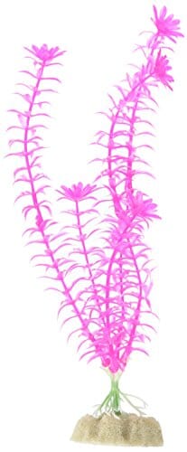 Glofish Fluorescent Single-Color Plastic Aquarium Plant - Pink - Large  