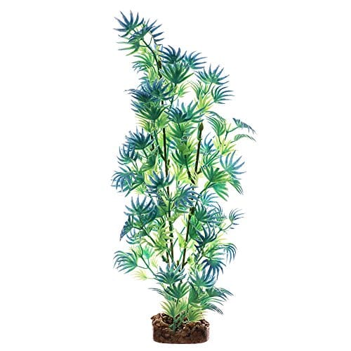 Glofish Multi-Color Plastic Aquarium Plant - Green and Blue - Large  