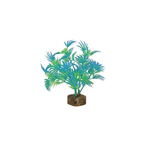 Glofish Multi-Color Plastic Aquarium Plant - Green and Blue - Small  