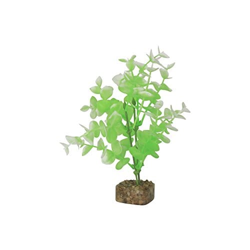 Glofish Multi-Color Plastic Aquarium Plant - Green and White - Medium  