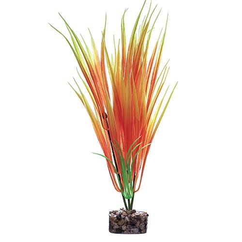 Glofish Multi-Color Plastic Aquarium Plant - Orange and Yellow - Medium  