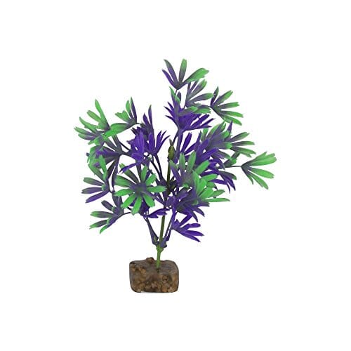 Glofish Multi-Color Plastic Aquarium Plant - Purple and Green - Medium  