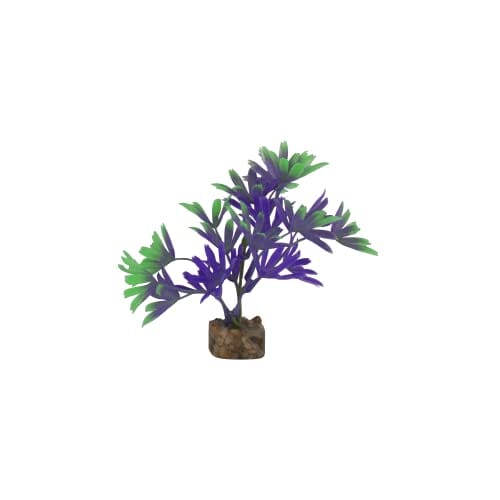 Glofish Multi-Color Plastic Aquarium Plant - Purple and Green - Small  