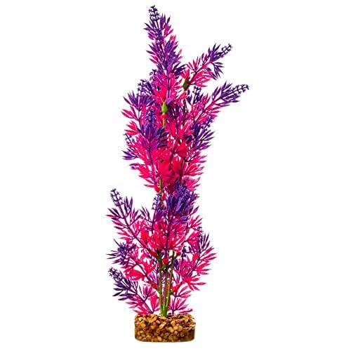 Glofish Multi-Color Plastic Aquarium Plant - Purple and Pink - Large  