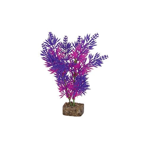 Glofish Multi-Color Plastic Aquarium Plant - Purple and Pink - Medium  