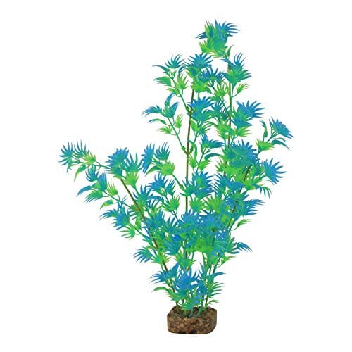 Glofish Plastic Aquarium Plant - Green and Blue - Extra Large  
