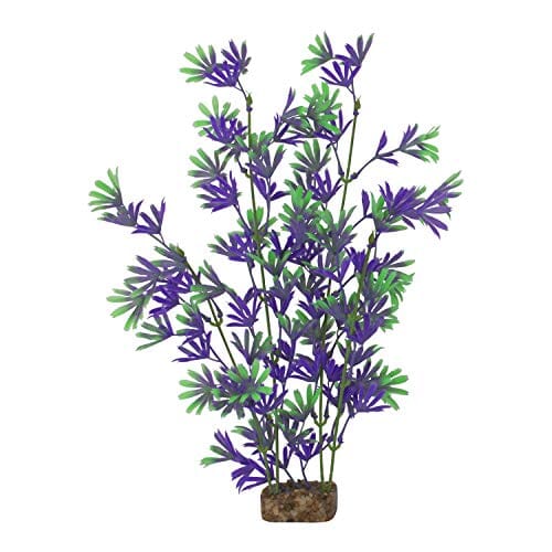 Glofish Plastic Aquarium Plant - Purple and Green - Extra Large  