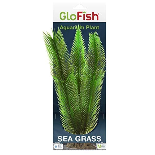Glofish Plastic Aquarium Plant - Sea Grass - Medium  