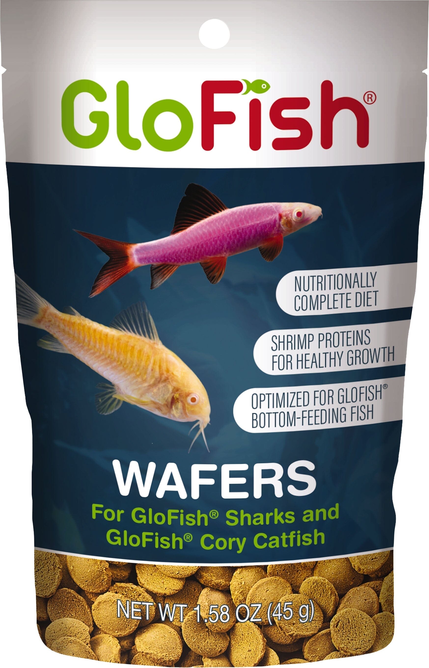 Glofish Wafer Shark/Cory Fish Food - 1.58 Oz  