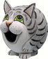 Gord-O Gray Cat Bird House - Gray/White - 6.7 X 6.3 X 5.9 In  