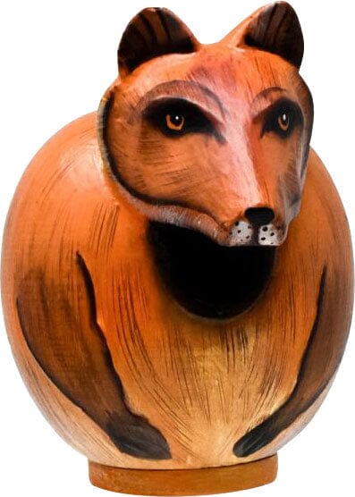 Gord-O Red Fox Bird House - Red/Brown  