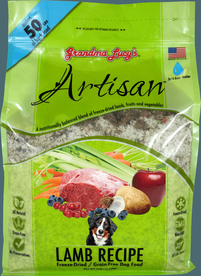 Grandma Lucy's Artisan Grain-Free Lamb Freeze-Dried Dog Food - 10 lb Bag