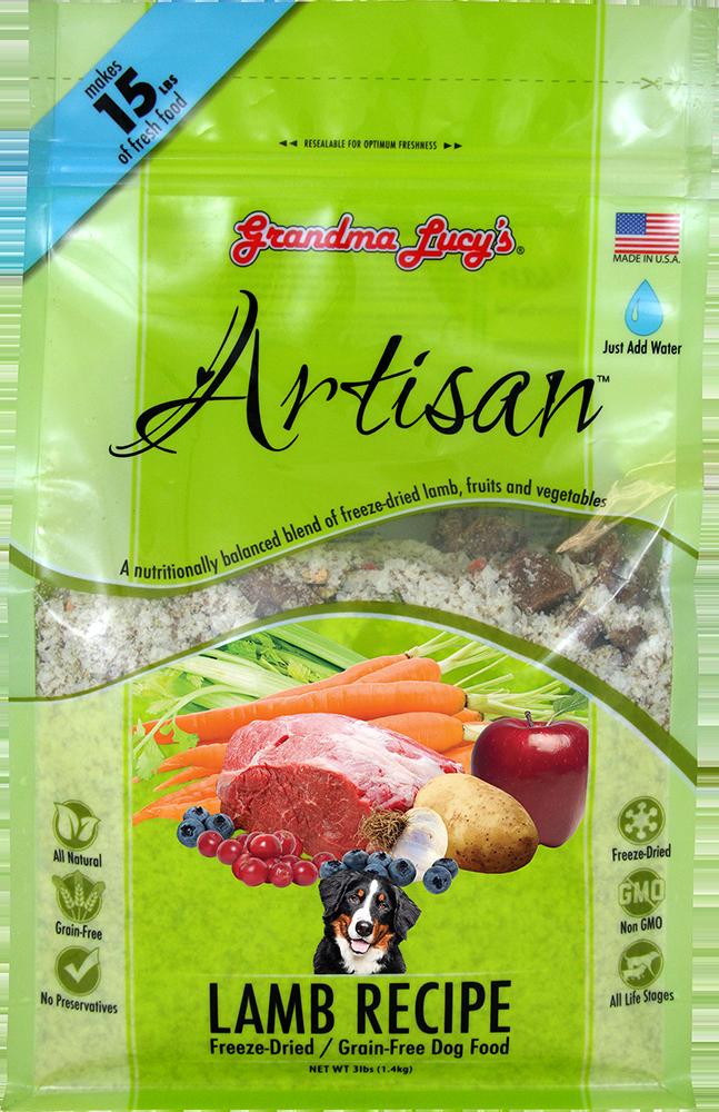 Grandma Lucy's Artisan Grain-Free Lamb Freeze-Dried Dog Food - 3 lb Bag  