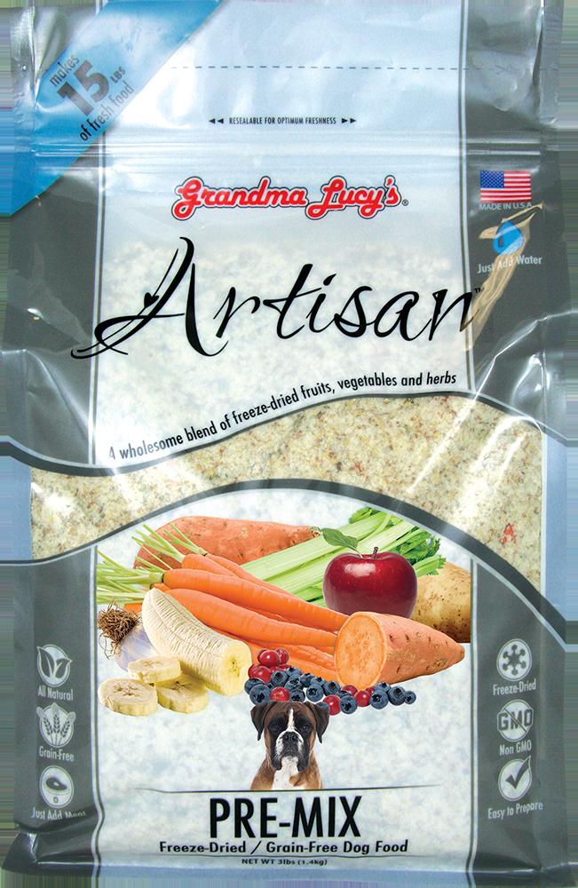 Grandma Lucy's Artisan Grain-Free Pre - Mix Freeze-Dried Dog Food - 3 lb Bag  