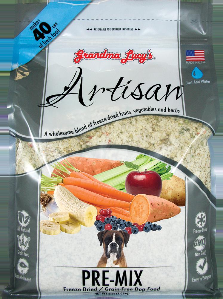 Grandma Lucy's Artisan Grain-Free Pre - Mix Freeze-Dried Dog Food - 8 lb Bag  