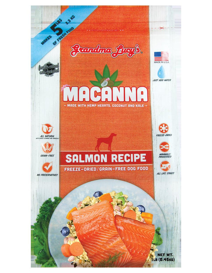 Grandma Lucy's Macanna Grain-Free Salmon Freeze-Dried Dog Food - 3 lb Bag