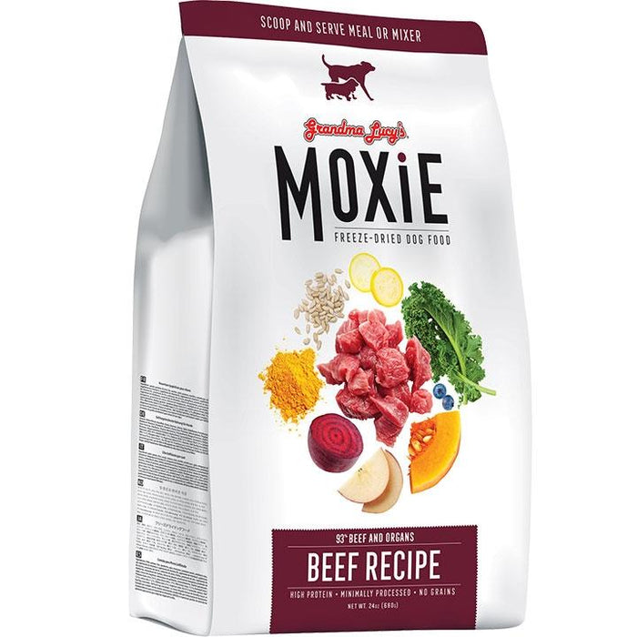 Grandma Lucy's Moxie Gluten-Free Beef Freeze-Dried Dog Food - 24 oz Bag