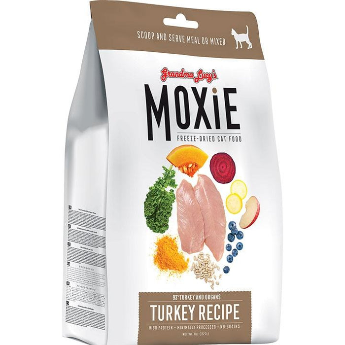 Grandma Lucy's Moxie Gluten-Free Turkey Cat Food Freeze-Dried Cat Food - 8 oz Bag