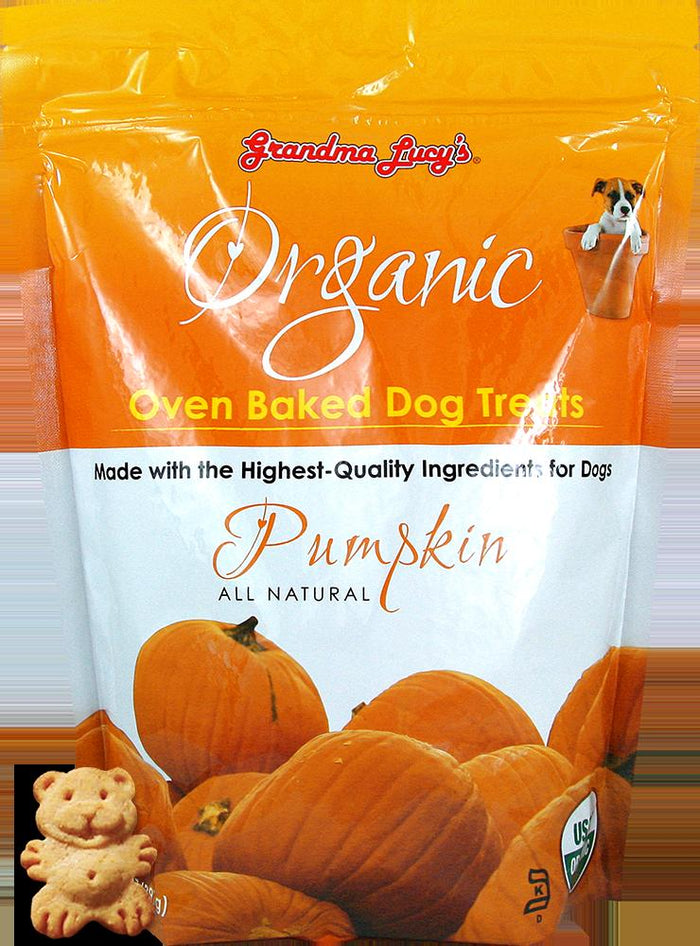 Grandma Lucy's Organic Pumpkin Baked Dog Treats - 14 oz Bag