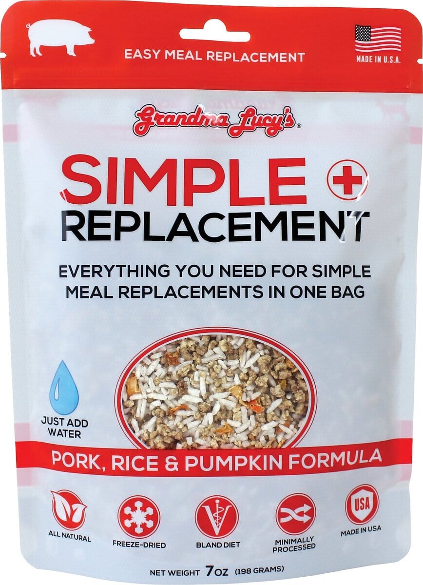 Grandma Lucy's Pork, Rice and Pumpkin Upset Stomach Formula Freeze-Dried Supplemental Cat Treats - 7 Oz Bag  