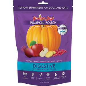 Grandma Lucy's Pumpkin Pouch Digestive Dog and Cat Supplements - 6 oz Bag