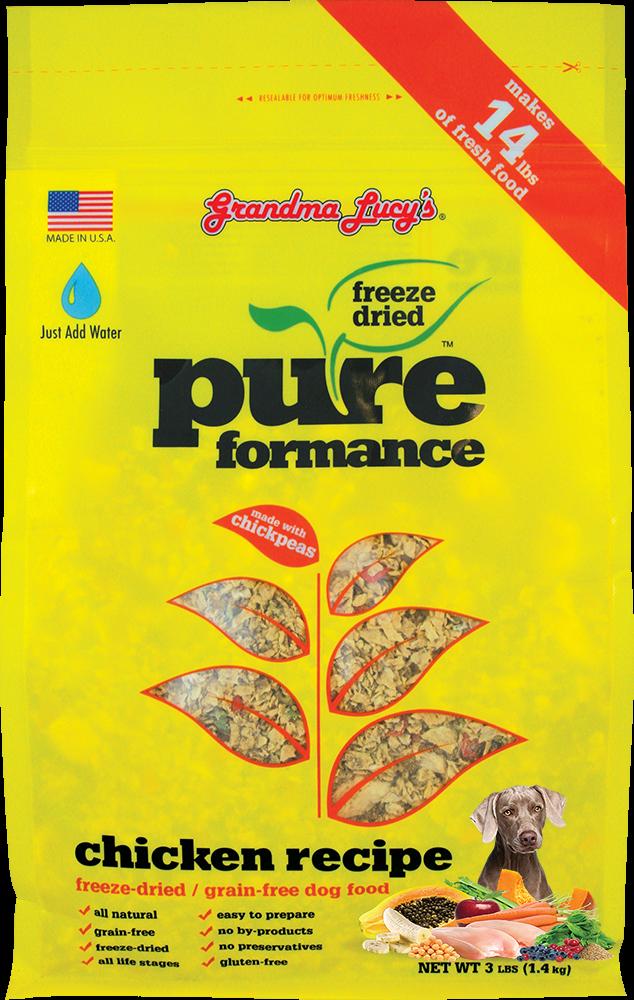 Grandma Lucy's PureFormance Grain-Free Chicken Freeze-Dried Dog Food - 10 lb Bag