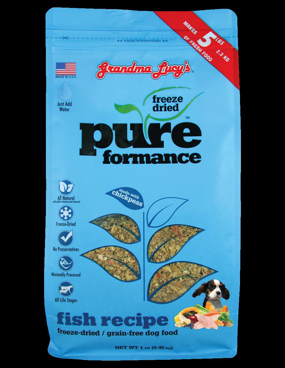 Grandma Lucy's PureFormance Grain-Free Fish Freeze-Dried Dog Food - 10 lb Bag  