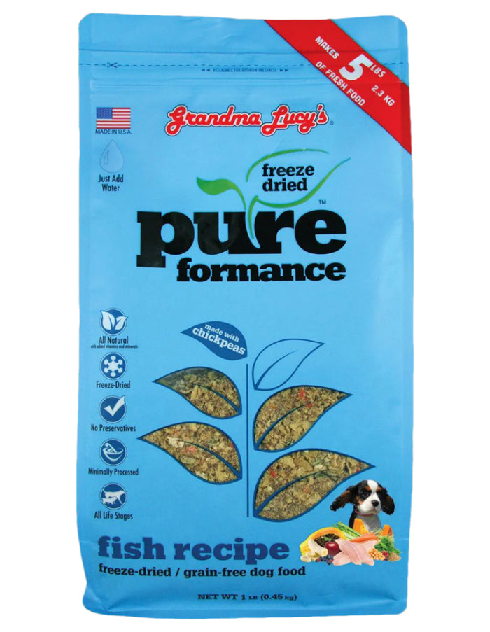 Grandma Lucy's PureFormance Grain-Free Fish Freeze-Dried Dog Food - 10 lb Bag