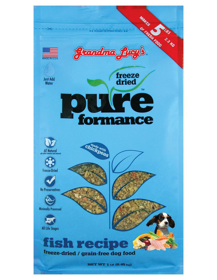 Grandma Lucy's PureFormance Grain-Free Fish Freeze-Dried Dog Food - 1lb Bag