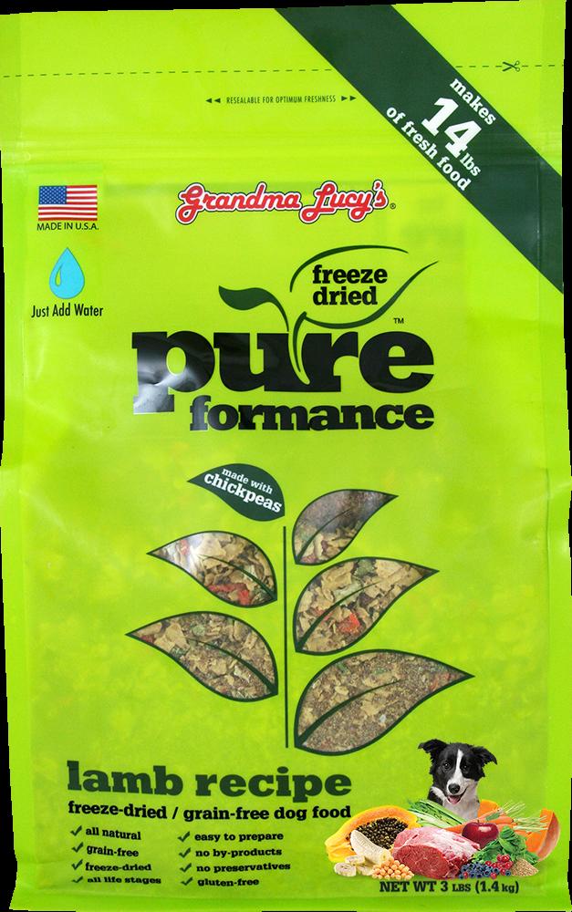 Grandma Lucy's PureFormance Grain-Free Lamb Freeze-Dried Dog Food - 10 lb Bag  