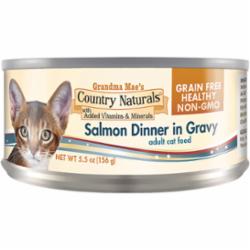 Grandma Mae's Country Naturals Cat Grain-Free Salmon - 5.5 Oz - Case of 24  