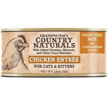 Grandma Mae's Country Naturals Cat Pate Grain-Free Chicken - 2.8 Oz - Case of 24
