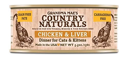 Grandma Mae's Country Naturals Cat Pate Grain-Free Chicken Liver - 5.5 Oz - Case of 24