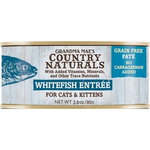 Grandma Mae's Country Naturals Cat Pate Grain-Free Whitefish - 2.8 Oz - Case of 24