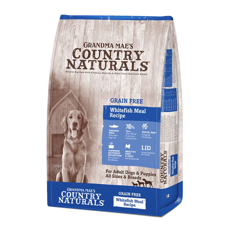 Grandma Mae's Country Naturals Dog Grain-Free Whitefish - 25 lbs  