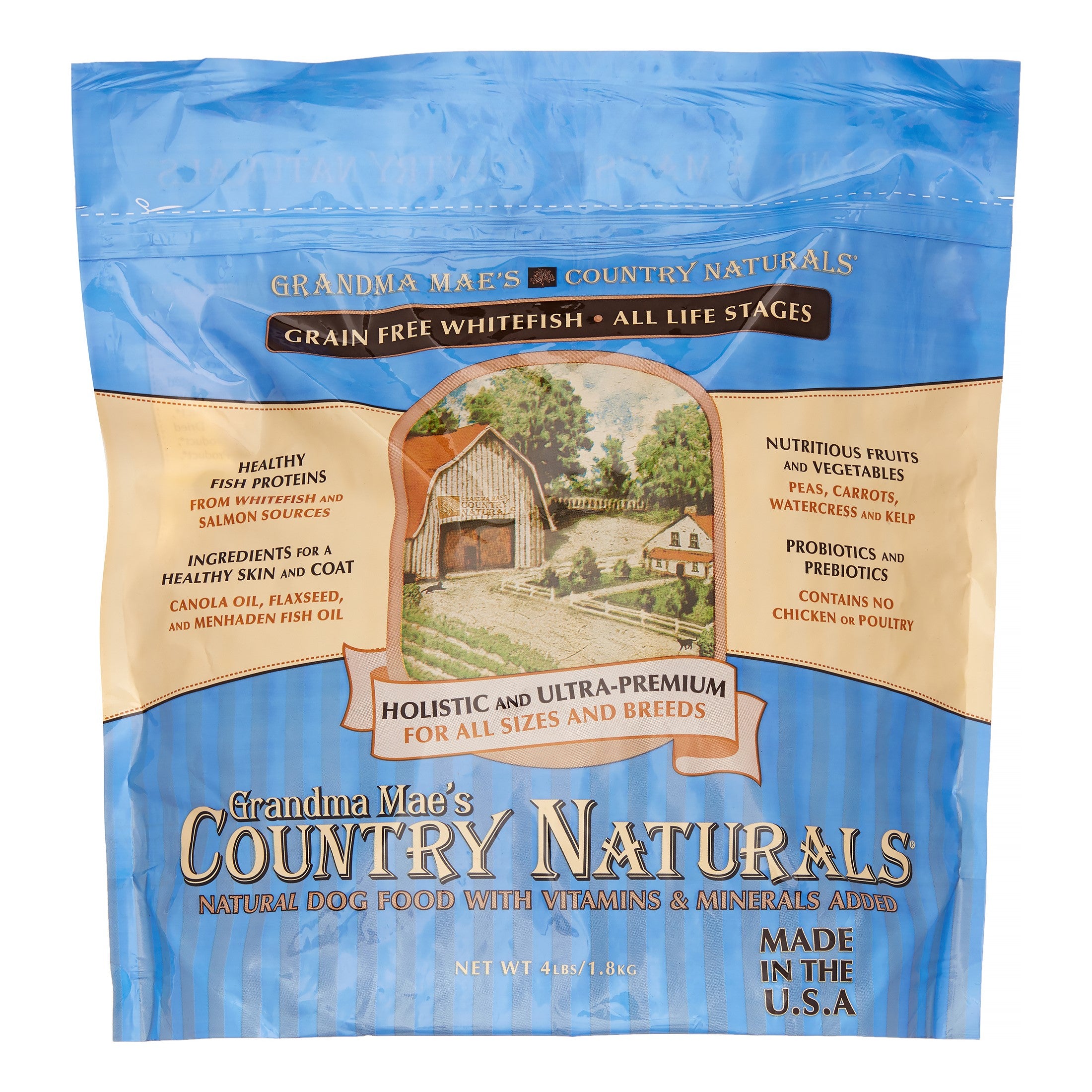 Grandma Mae's Country Naturals Dog Grain-Free Whitefish - 4 lbs  