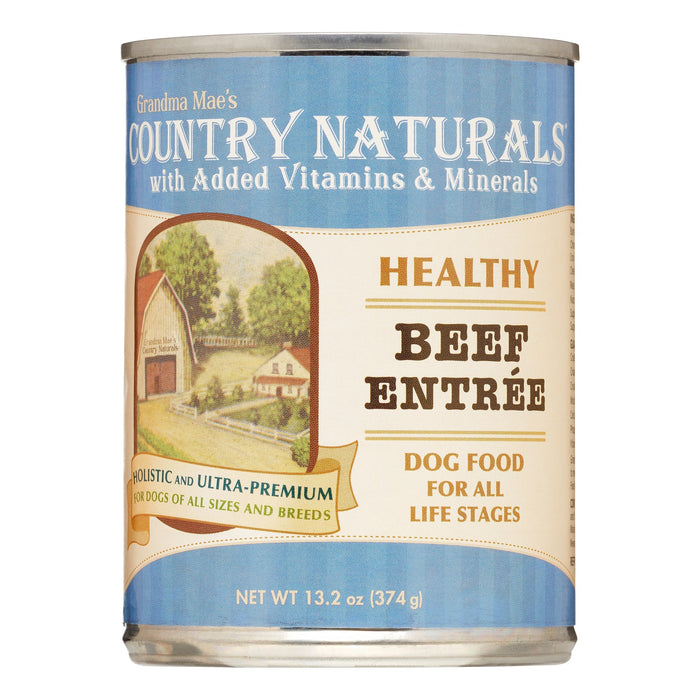 Grandma Mae's Country Naturals Dog Healthy Beef - 13.2 Oz - Case of  12
