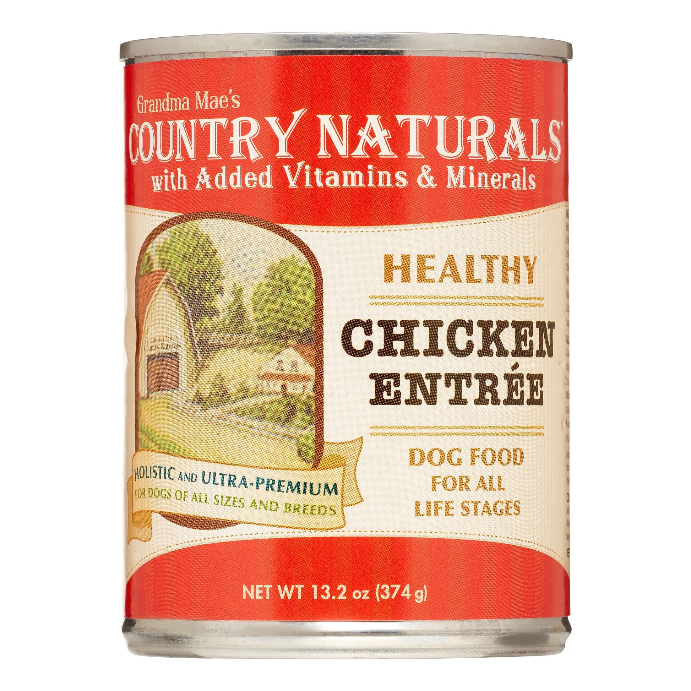 Grandma Mae's Country Naturals Dog Healthy Chicken - 13.2 Oz - Case of  12  