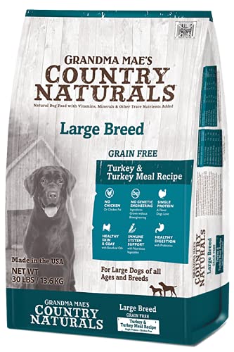 Grandma Mae's Country Naturals Dog Large Breed Limited Ingredient Diet Grain-Free Turkey - 14 lbs  