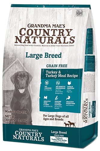 Grandma Mae's Country Naturals Dog Large Breed Limited Ingredient Diet Grain-Free Turkey - 14 lbs