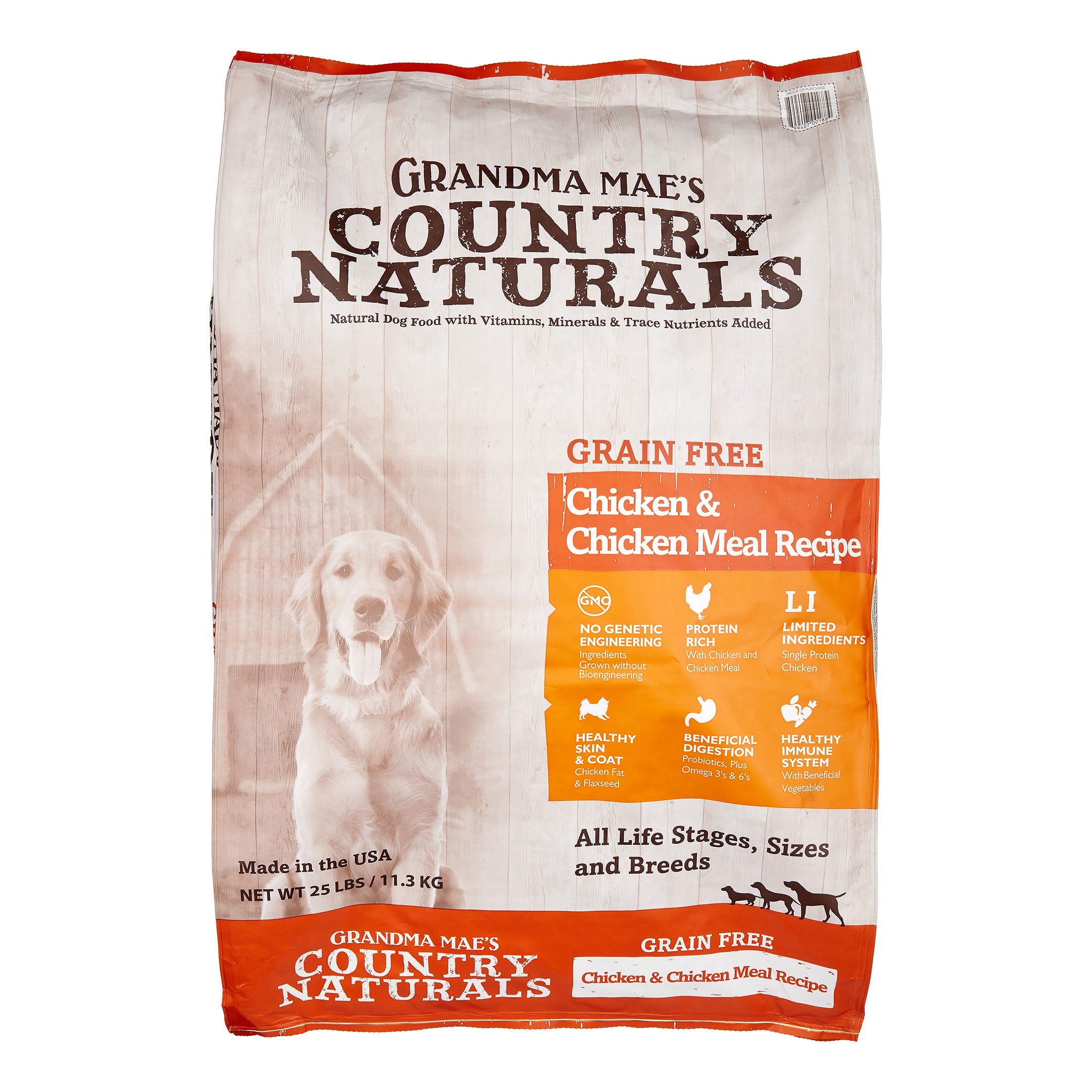 Grandma Mae's Country Naturals Dog Limited Ingredient Diet Grain-Free Chicken - 25 lbs  