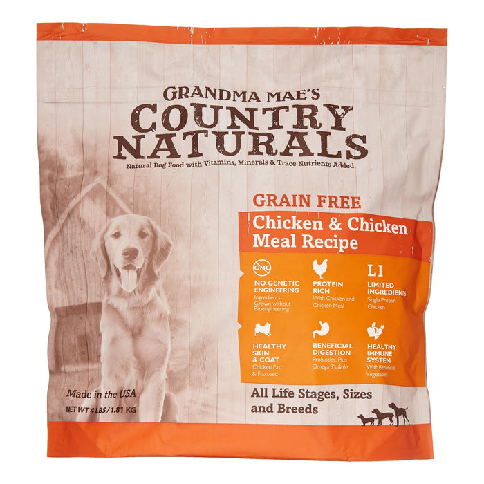 Grandma Mae's Country Naturals Dog Limited Ingredient Diet Grain-Free Chicken - 4 lbs