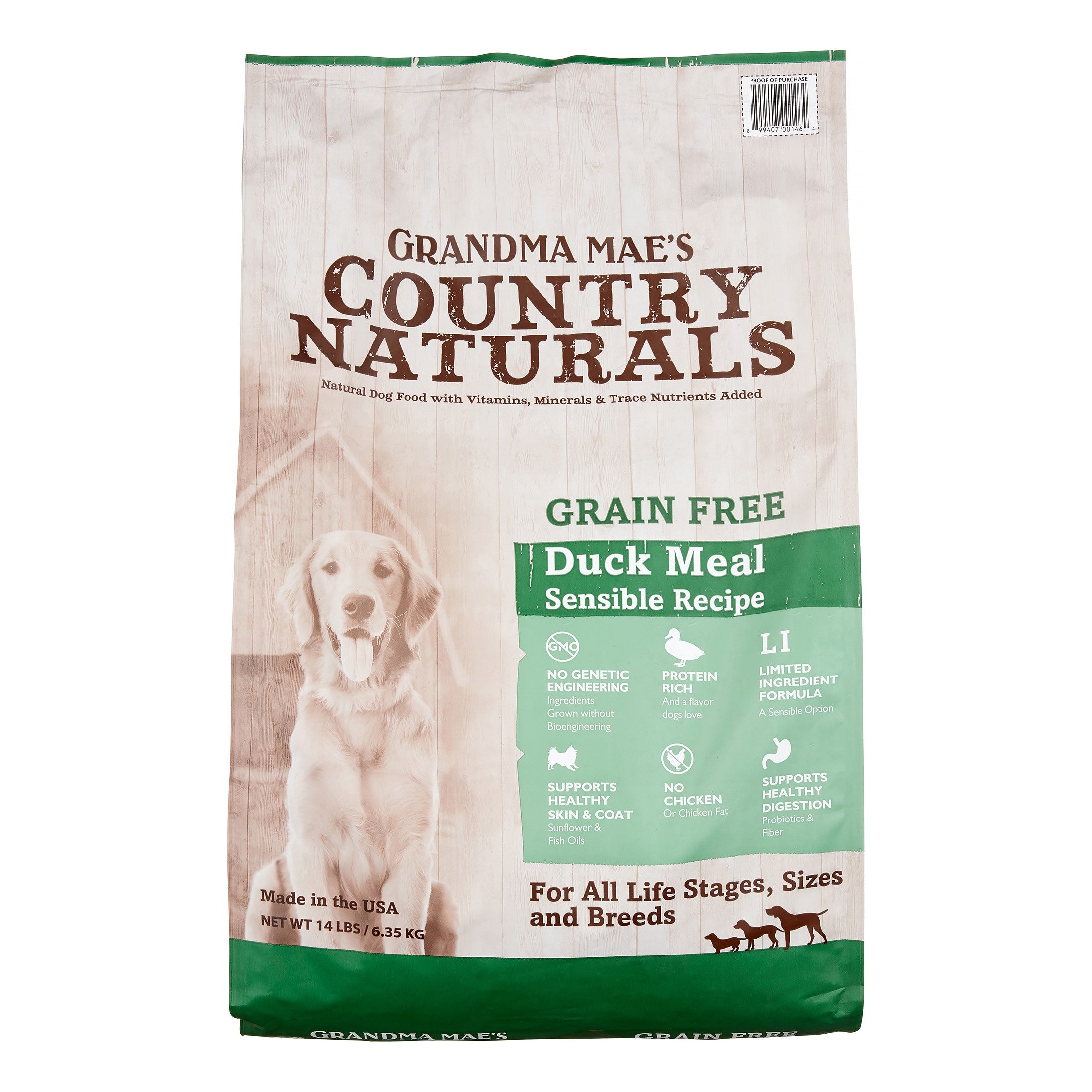 Grandma Mae's Country Naturals Dog Limited Ingredient Diet Grain-Free Duck - 14 lbs  