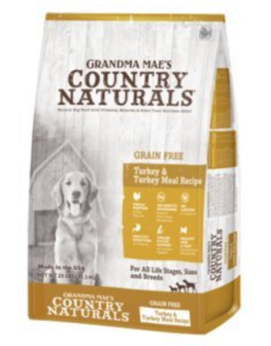 Grandma Mae's Country Naturals Dog Limited Ingredient Diet Grain-Free Turkey - 4 lbs  