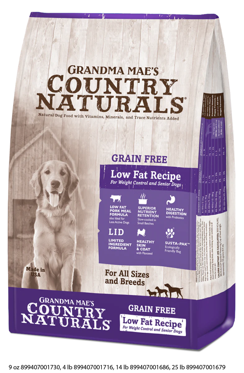 Grandma Mae's Country Naturals Dog Senior Grain-Free Low Fat - 25 lbs  