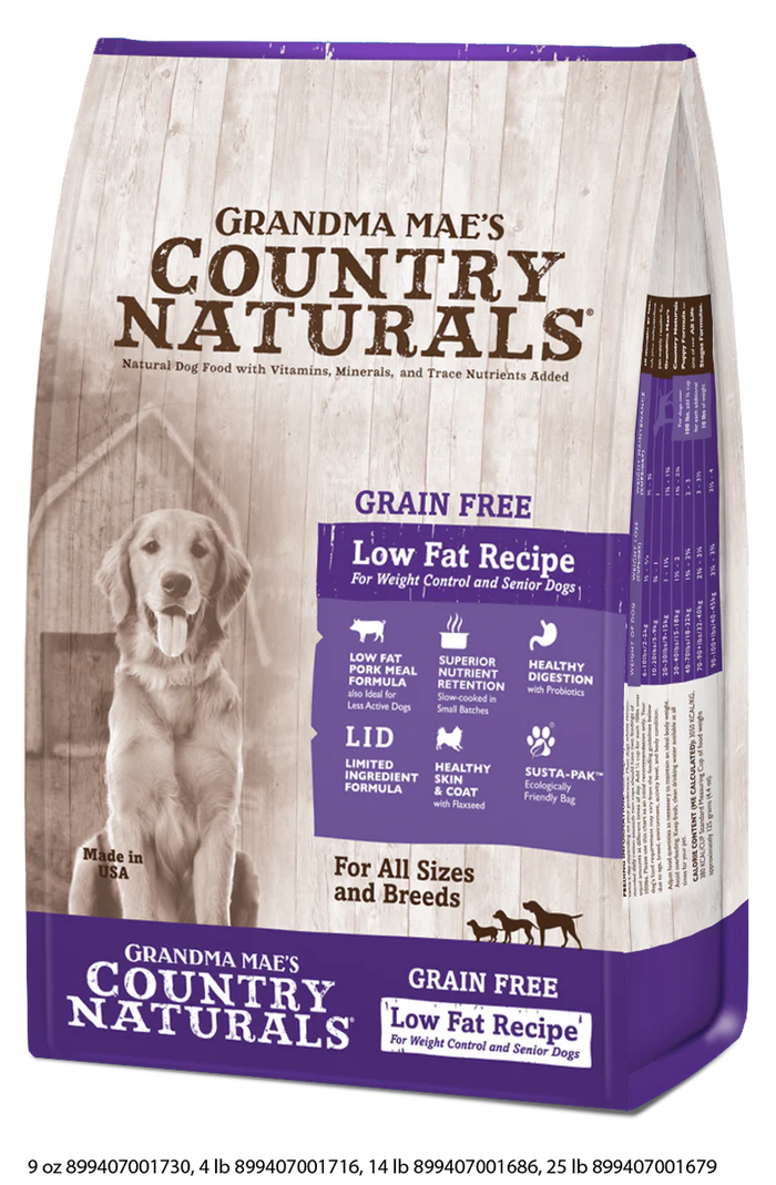 Grandma Mae's Country Naturals Dog Senior Grain-Free Low Fat - 25 lbs